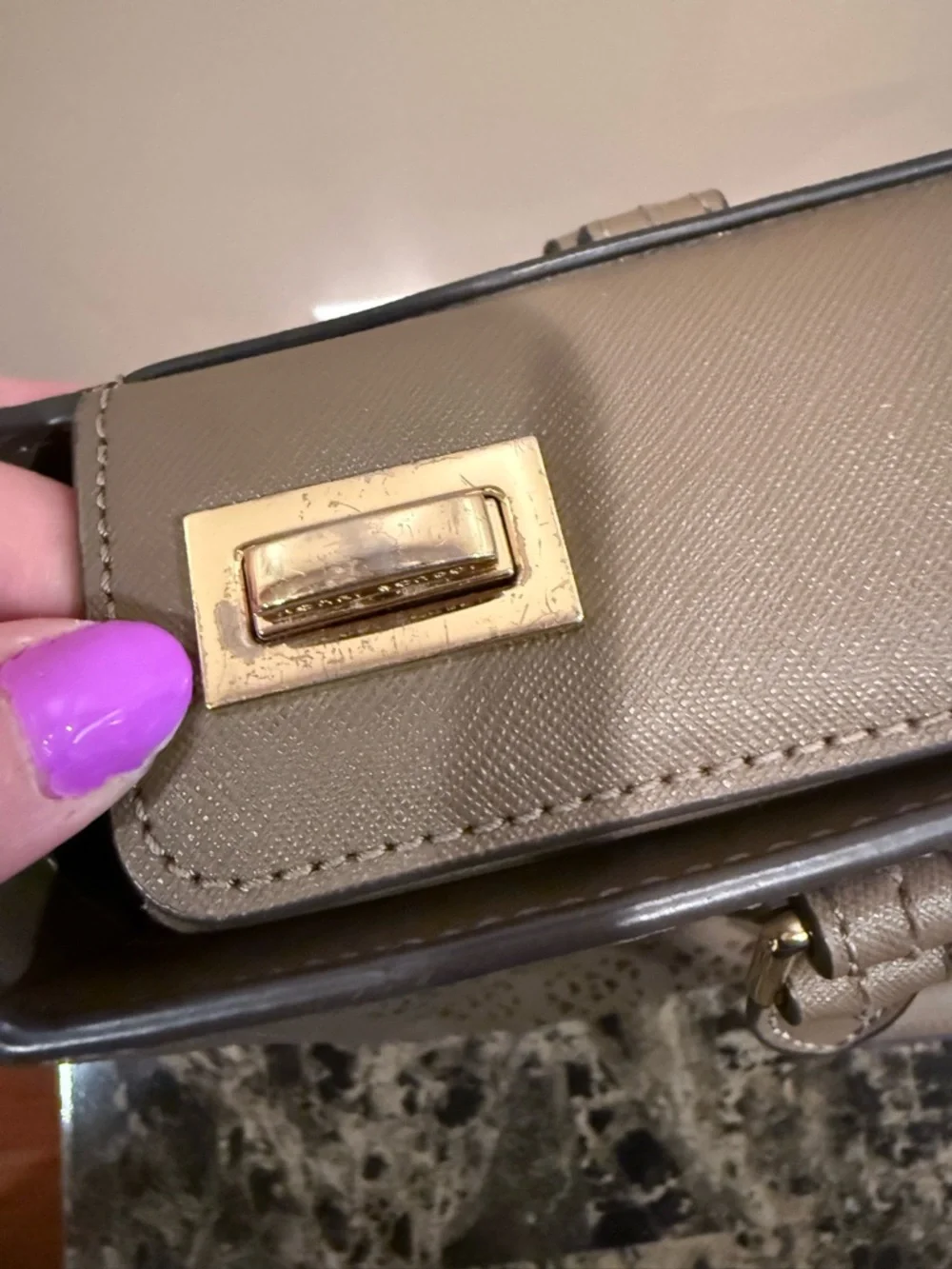 ❌SOLD❌Henri Bendel W 57th Laser-Cut Satchel - Pewter/Metallic Grey - Picture 14 of 15